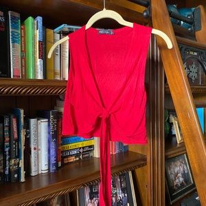 Nasty gal red crop top